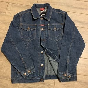 Oakley Mens Denim Jeans Blue Jacket Size L Large